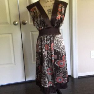 Do + Be Sleeveless Abstract Floral Print Dress